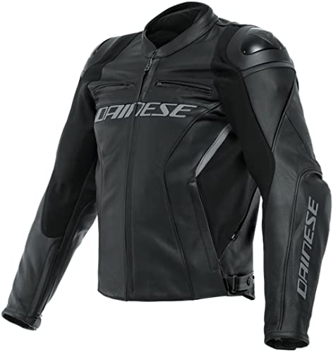 Dainese Racing 4 Motorrad Lederjacke (Black/Black,50)