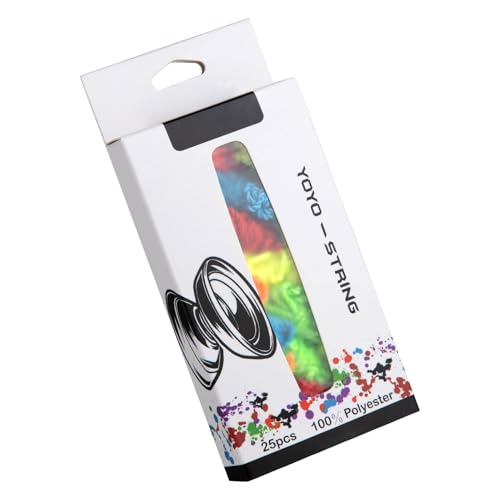 YOSTAR Yoyo Strings 100% Polyester, Professional Ersatz Yo yo String für reaktive oder unresponsive JoJo, Pack von 25.Blau-Grün-Rot-Gelb-Orange