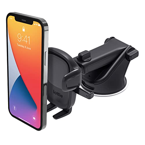iOttie Easy One Touch 5 Universal-Autohalterung für Armaturenbrett und Windschutzscheibe, mit Saugnapf-Basis und Teleskoparm für iPhone, Samsung, Google, Huawei, Nokia, andere Smartphones