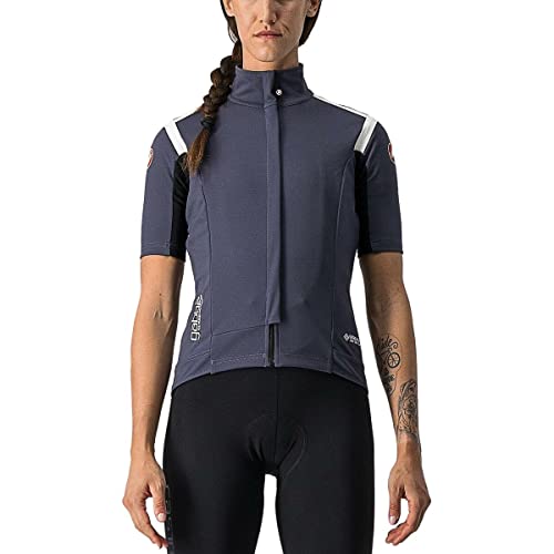 castelli Women's Gabba RoS W Jacket, Dark Steel Blue/Soft Pink, M