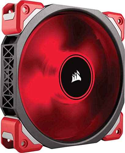 Corsair ML120 Pro LED PC-Gehäuselüfter (120 mm, mit Premium Magnetschwebetechnik, Rot LED, Single Pack) Rot