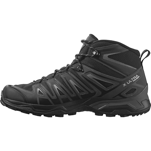 Salomon X Ultra Pioneer Mid Gore-Tex Herren Wanderschuhe, Alle Wetterbedingungen, Sicherer Fußhalt, Stabil und gedämpft, Black, 44 2/3