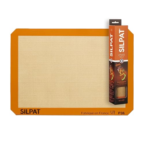 Silpat Premium Antihaftbeschichtete Backmatte aus Silikon, halbe Blechgröße, 39,5 x 41,6 cm