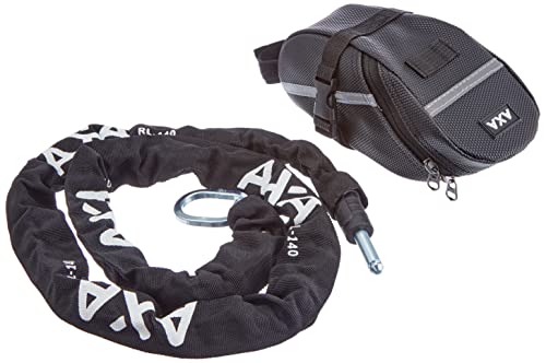 AXA 424003 RLC mit Tasche Anschlußkette, schwarz, 140 cm