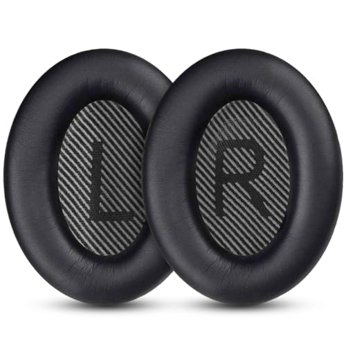 Ohrpolster für Bose QuietComfort 35 ii, Premium Ersatzpolster für Bose QuietComfort 35 (QC35) Kopfhörer, Ersatz Ohrkissen Kompatibel mit Bose QuietComfort 35 II QC35 II Over-Ear Headphones (Schwarz)