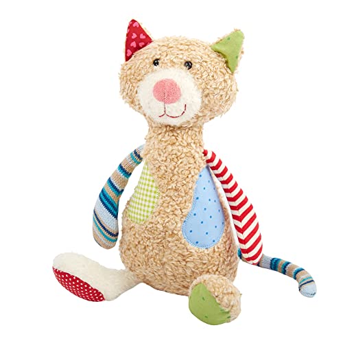 SIGIKID 38370 Katze Patchwork Sweety Mädchen und Jungen Kuscheltier empfohlen ab Geburt mehrfarbig