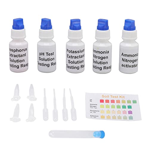 Bodentest-Kit, Genauer Tragbarer Universal-Boden-pH-, Stickstoff-, Phosphor- und Kali-Tester, Einfach zu Bedienende, Professionelle Echtzeit-pH-Testlösung für Rasen, Garten, Bauernhof, Pflanzen