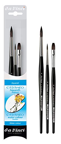 da Vinci Watercolor Series 5386 Casaneo Pinsel-Set, New Wave Synthetics, 3 Pinsel Set