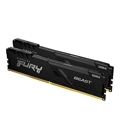 Kingston FURY Beast 16GB (2x8GB) 3200MHz DDR4 CL16 Desktop Speicher Kit mit 2 KF432C16BBK2/16