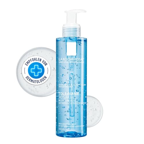 La Roche Posay Reinigungsgel bei Rosazea oder Couperose, für empfindliche und zu Rötungen neigende Haut, Mit Mizellen-Technologie und Thermalwasser, Toleriane Rosaliac, 195 ml