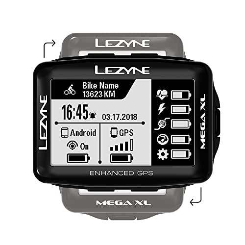 LEZYNE Computer Mega XL Fahrrad GPS-gerät, schwarz, One Size