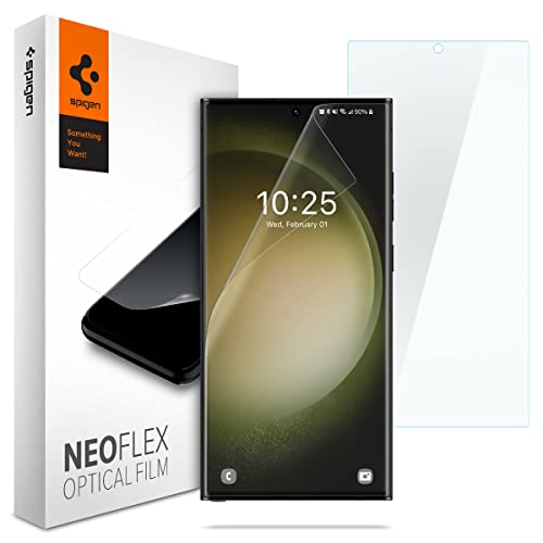 Spigen NeoFlex Schutzfolie kompatibel mit Samsung Galaxy S23 Ultra, 2 Stück, Kratzfest, TPU Film, Wasserinstallation Folie