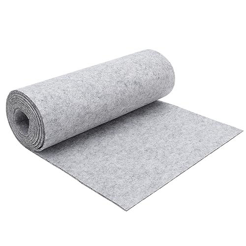 Filz Meterware Filzstoff 3mm, Filzrolle 30cm x 250cm Filzmatte, Bastelfilz für DIY Dekoration Aufbewahrungstasche Tischläufer Filzunterlage Patchwork Nähen Basteln Handwerken (Hellgrau)