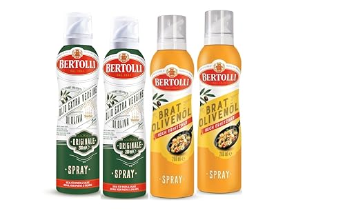 Bertolli Olivenöl Grill Spray Set - Bertolli Originale 2x200ml + Bertolli Bratolivenöl Spray 2x200ml