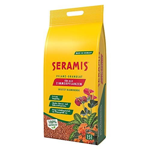 Seramis Pflanz-Granulat für alle Zimmerpflanzen, 15 l – Pflanzen Tongranulat, Blumenerde Ersatz zur Wasser- und Nährstoffspeicherung