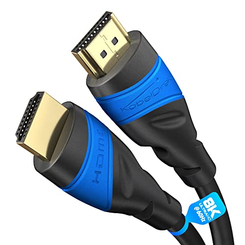 KabelDirekt – 8K/4K HDMI-Kabel – 2 m – 8K@60Hz (Extra-Kupfer für schnelles Ultra HD, 4K@120Hz/8K@60Hz – kompatibel mit HDMI 2.0, High Speed mit Ethernet, Blu-ray/PS5/Xbox Series X/Switch, schwarz)