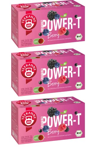 Teekanne BIO Power-T Berry | 3 x 40g | mit natürlichem aroma und Koffein