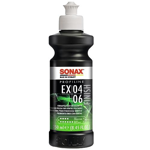 SONAX PROFILINE Schleifpapier, EX 04-06 (250 ml) Finishpolitur für optimale Kratzerentfernung, beeindruckenden Tiefenglanz & Farbauffrischung, Art-Nr. 02421410