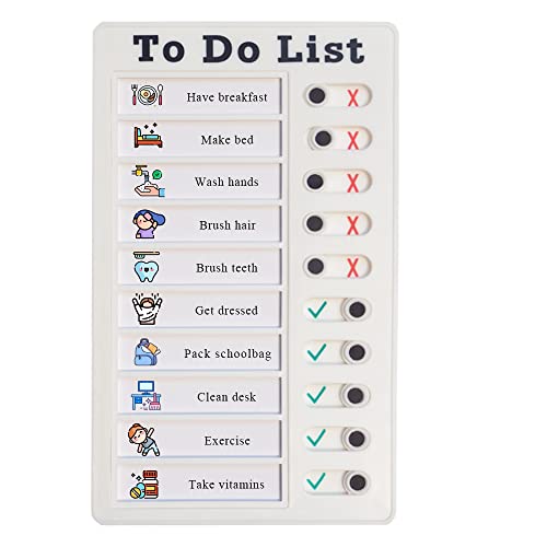 Checklisten-Tafel Aufgabenliste zum Aufkleben, wiederverwendbares Memoboard für Kinder,Aufgabenplaner Kinder, Aufgabenliste für Kinder