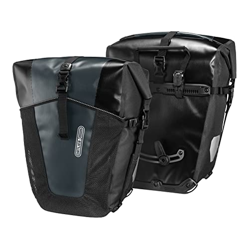 Ortlieb Unisex – Erwachsene Gepäckträgertasche Back-Roller Pro Classic Paar Satteltasche, Asphalt/Black, One Size