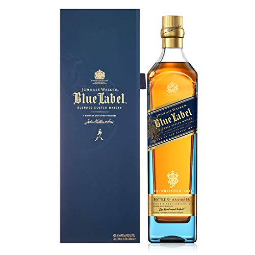 Johnnie Walker Blue Label | Blended Scotch Whisky | mit Geschenkverpackung | blended in den 4 prominentesten, schottischen Whisky-Regionen | 40% vol | 700ml Einzelflasche