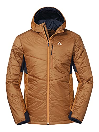 Schöffel Herren Padded Jacket Stams M, leichte, winddichte Winter Wanderjacke mit Recycling-Wattierung, atmungsaktive, wasserabweisende Outdoorjacke, pumpkin spice, 54