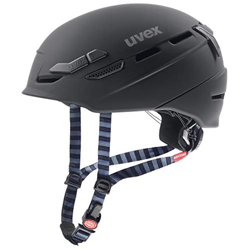 uvex p.8000 tour - leichter Ski-, Rad- & Kletterhelm für Damen und Herren - individuelle Größenanpassung - optimierte Belüftung - black matt - 55-59 cm