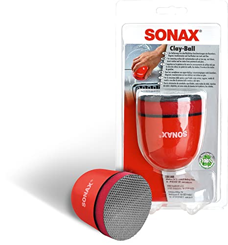 SONAX Clay-Ball (1 Stück) Problemlöser gegen hartnäckige Verschmutzungen auf Lack und Glas | Art-Nr. 04197000