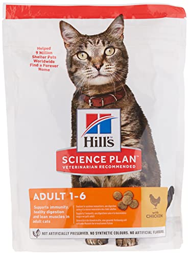 Hill's Science Plan Adult Chicken - Dry Food for Adult Cats 1-6 Years 300 gr