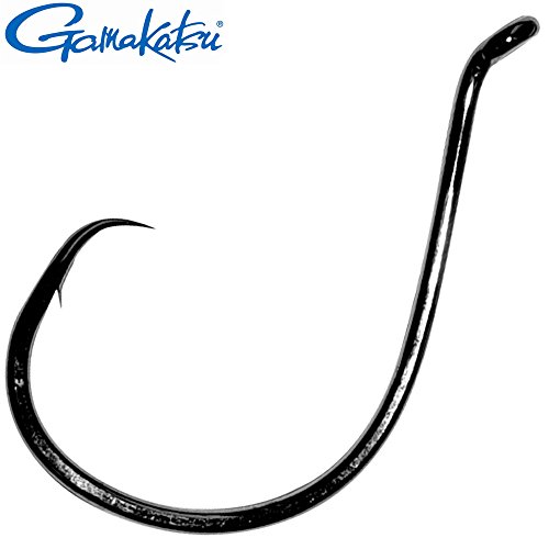 Gamakatsu Octopus Circle Hook schwarz - Kreishaken zum Meeresangeln, Angelhaken zum Angeln im Meer, Wallerhaken zum Wallerangeln, Größe/Packungsinhalt:Gr. 6-10 Stück