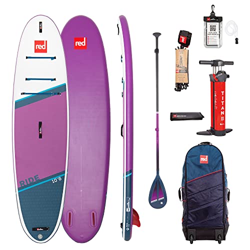 Red Paddle Co 3,5 m (10 Fuß6 Zoll) Ride Purple Hybrid Tough Paket Paddle Board, violett, 10'6'
