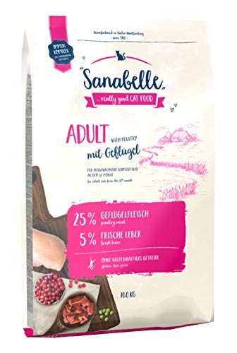 Sanabelle Adult mit Geflügel | Katzentrockenfutter für ausgewachsene Katzen (ab dem 12. Monat) | 1 x 10 kg