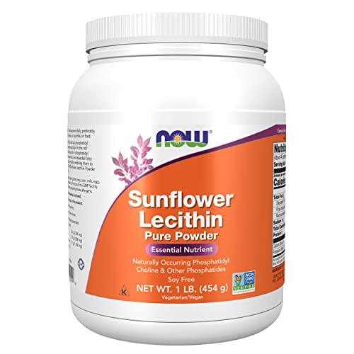 Now Foods, Sunflower Lecithin (Sonnenblumen Lecithin), Reines veganes Pulver, 454 g, Laborgeprüft, Glutenfrei, Sojafrei, Vegetarisch