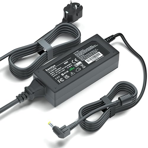 Eansiya 19V AC Adapter Netzkabel kompatibel mit HP Pavilion Monitor 20' 21.5' 23' 23.8' 25' 27' IPS LED HD Display Serie 22cwa 22bw 20xi 23cw 23xi 23xw 25es 25xw 25bw 25xi 27xw 27xi Netzteilkabel