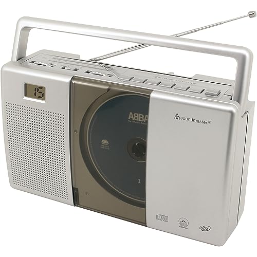 Soundmaster RCD1185 UKW Kofferradio mit CD-MP3 Spieler und Hörbuchfunktion