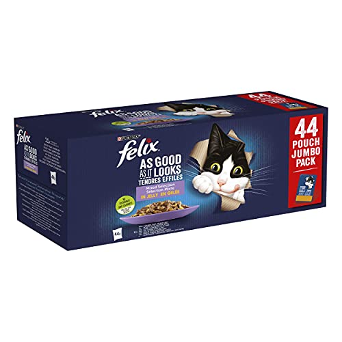 Felix Purina Fantastic Nassfutter für Katzen, für Erwachsene, 44 Beutel à 85 g, 1 Stück