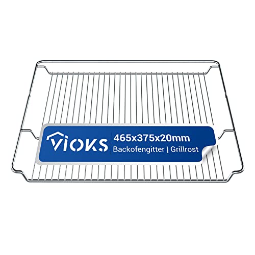 VIOKS Grillrost Edelstahl 465x375mm Ersatz für Bosch 00574876 HEZ334000 Grillrost Backofen Gitterrost für Ofen Bosch Backofen Zubehör Backofen Rost