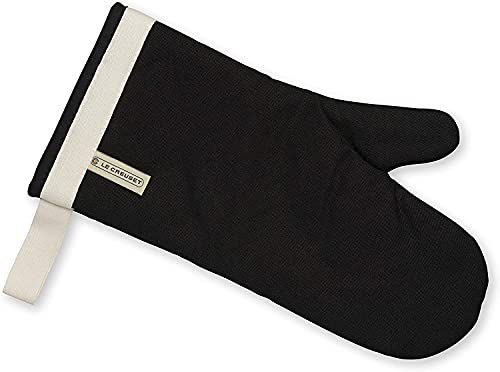 Le Creuset Ofenhandschuh mit extra langem Ärmel, Einheitsgröße, Schwarz, Baumwoll-Canvas, 95002300000000