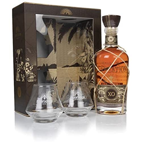 Plantation Rum BARBADOS XO 20th Anniversary 40% Vol. 0,7l in Geschenkbox mit 2 Gläsern