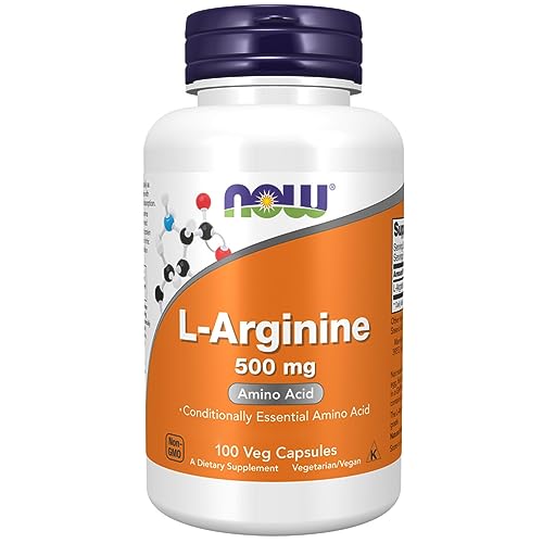 Now Foods, L-Arginine, 100 vegane Kapseln, 1000mg L-Arginin je Dosis, Glutenfrei, Sojafrei, GMO frei, Geschmacksneutral
