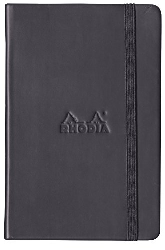 Rhodia 118769C Web Notebook (DIN A5, 14,8 x 21 cm, elfenbein, liniert, dot grid, 90 g, 96 Blatt) 1 Stück schwarz