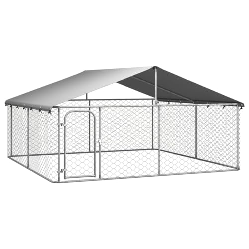 vidaXL Outdoor Hundezwinger Dach 300x300x150cm Hundekäfig Hundehaus Hundehütte