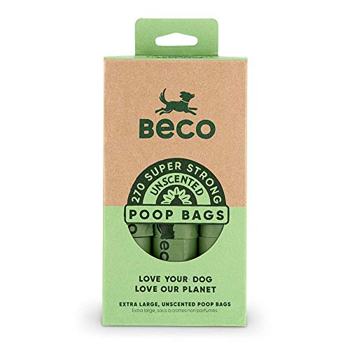 Beco Bags Hundekotbeutel, robust, groß, 60 Stück, Ohne Duft, Value Pack 18 Rolls (270 bags), X