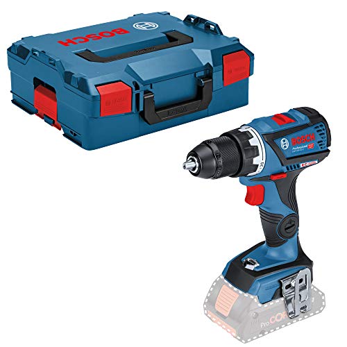 Bosch Professional 18V System Akku Bohrschrauber GSR 18V-60 C (max. Drehmoment: 60 Nm, max. Schrauben-Ø: 10 mm, Connect Ready, in L-BOXX 136, schwarz, blau, rot
