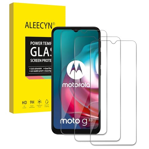 [3 Stück] Schutzfolie Kompatibel mit Motorola Moto G10 / G30, 9H Härte Panzerglas, Gehärtetes Glas Folie, Blasenfreie Anti-Kratzen Displayschutzfolie, Hohe Klar Displayschutz