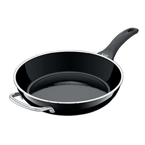 Silit Professional Bratpfanne 28 cm hoch, mit Gegengriff, Silargan Funktionskeramik, Induktion, schwarz