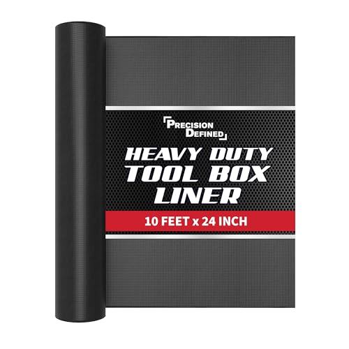 Precision Defined Schubladenmatte – Antirutschmatte - Schaumstoff 3 mm – Einlage für Werzeugkoffer, Schrank, Regal und Schublade – rutschfeste Unterlage - Schwarz 61 cm x 3 m, zuschneidbar