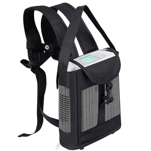 Nogsay Tragbarer Sauerstoffkonzentrator Rucksack Kompatibel mit Inogen One G3,Inogen One G5,Ultra leichte Sauerstoffmaschine Tragen Mesh Tasche für Reisen im Freien (Schwarz)