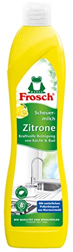 Frosch Zitronen Scheuermilch, kraftvolle Reinigung für Küche & Bad mit natürlichem Marmormehl, 1er Pack (1 x 500 ml)