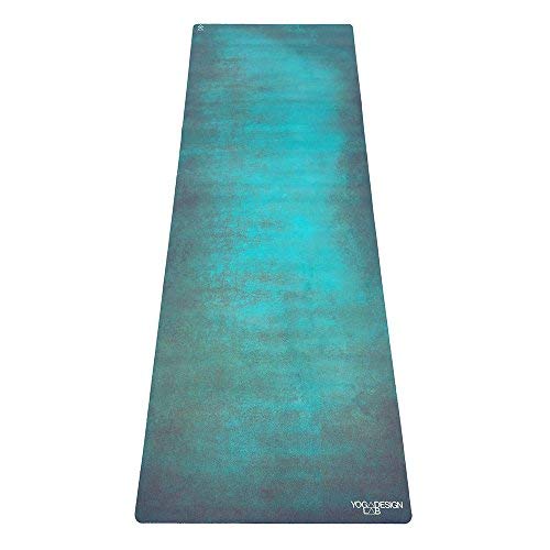 Yoga Design Lab Combo Yogamatte | rutschfest, Matte/Handtuch, Guter Halt bei viel Schweiß, Naturkautschuk | mit Tragegurt (Aegean Green, 3.5mm)